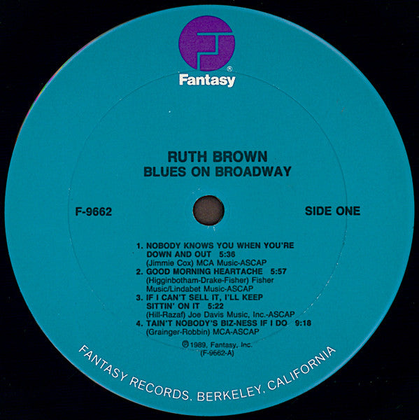 Ruth Brown - Blues On Broadway (LP) (M) - Endless Media