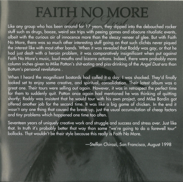 Faith No More : Who Cares A Lot? The Greatest Hits (2xCD, Comp, Club)