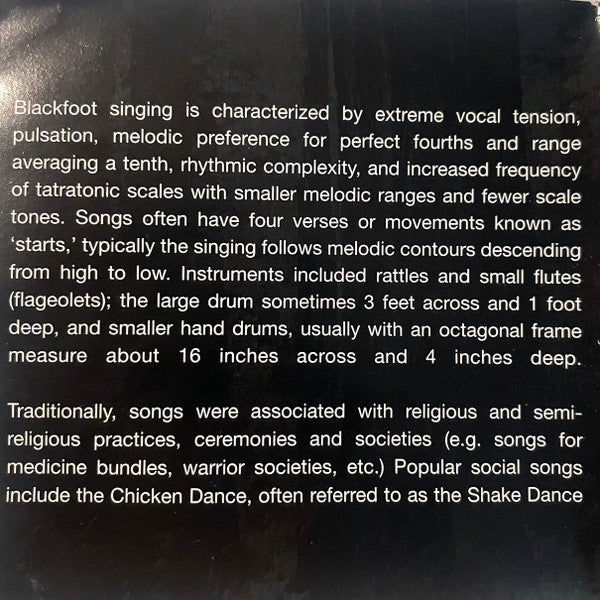 Various : Blackfoot Traditions (CD, Album)