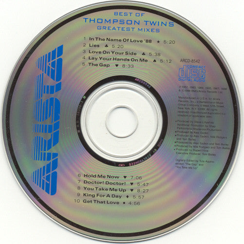 Thompson Twins : The Best Of Thompson Twins / Greatest Mixes (CD, Comp)