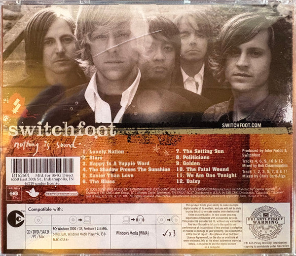 Switchfoot : Nothing Is Sound (CD, Album, Club, Copy Prot., Enh)