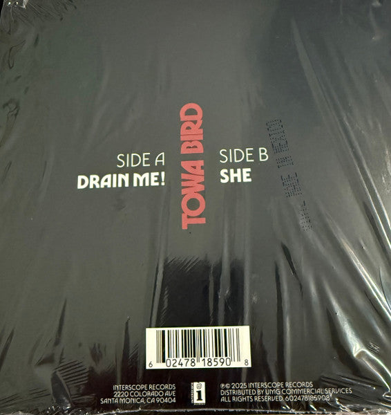 Towa Bird : Drain Me/She (7", Single, Ltd, Red)