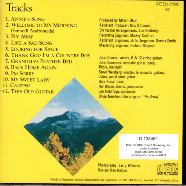 John Denver : John Denver's Greatest Hits, Volume Two (CD, Comp, Club, RE)