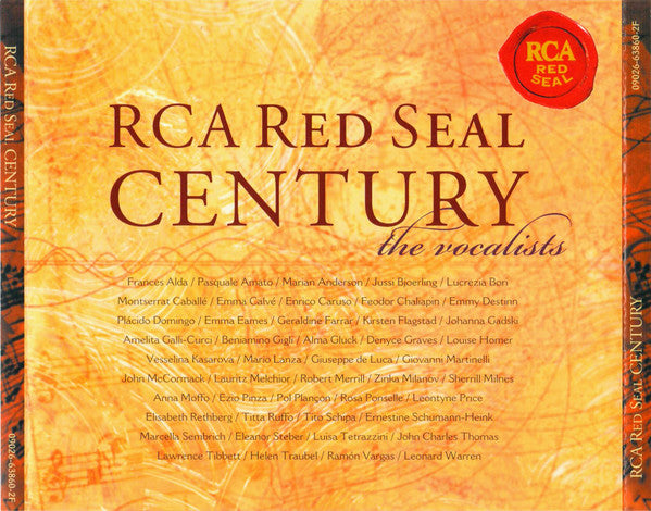 Various : RCA Red Seal Century (The Vocalists) (2xCD, Comp, Mono)