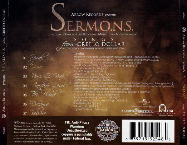Creflo Dollar : S.e.r.m.o.n.s. Spirituality Empowering Recorded Music Over Niche Sermons (CD, MiniAlbum)