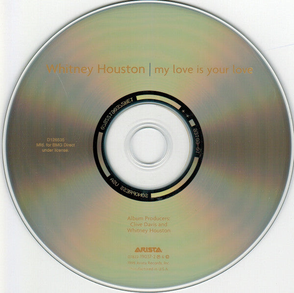 Whitney Houston : My Love Is Your Love (CD, Album, Club, RE)