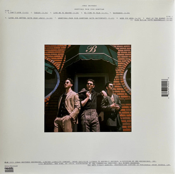 Jonas Brothers : Greetings From Your Hometown (LP, Album, Ltd, Red)