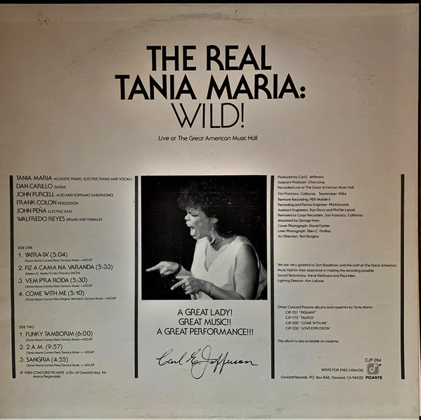 Tania Maria : The Real Tania Maria: Wild! (LP, Album)