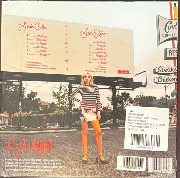 Lydia Night : Parody Of Pleasure (LP, Album, Ltd, Cus)