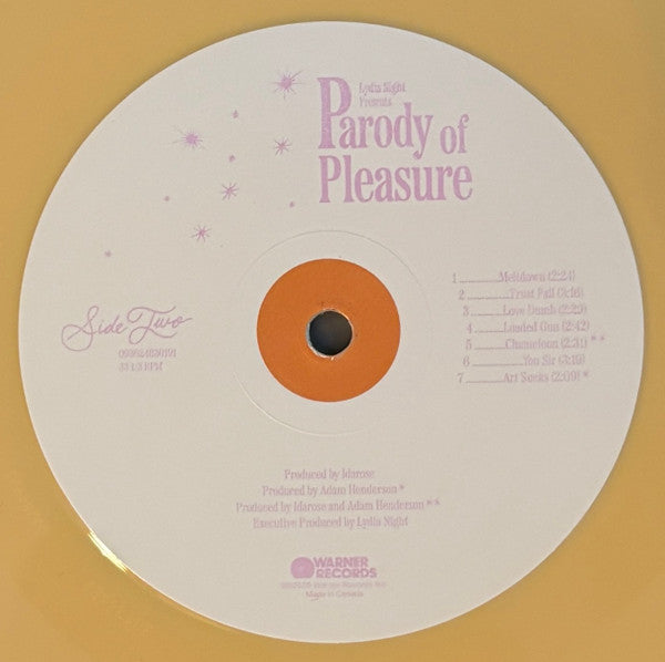 Lydia Night : Parody Of Pleasure (LP, Album, Ltd, Cus)