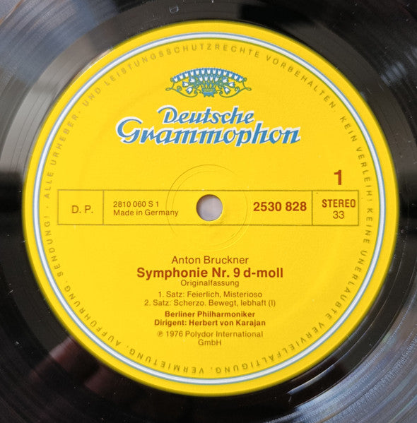 Anton Bruckner - Berliner Philharmoniker · Herbert von Karajan : Symphonie Nr. 9 (LP)