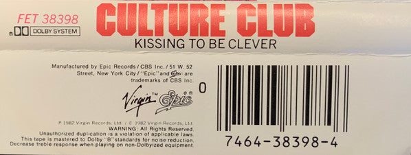 Culture Club : Kissing To Be Clever (Cass, Album, Mat)