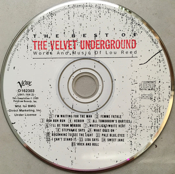 The Velvet Underground : The Best Of The Velvet Underground (Words And Music Of Lou Reed) (CD, Comp, Club, RE)