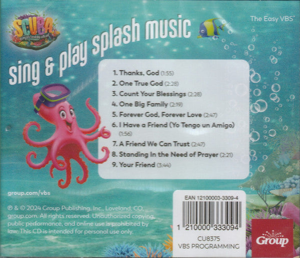 Unknown Artist : Scuba Sing & Play Splash Music (CD, Album)