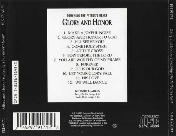 Terry Butler (3), David Ruis : Glory And Honor (CD)