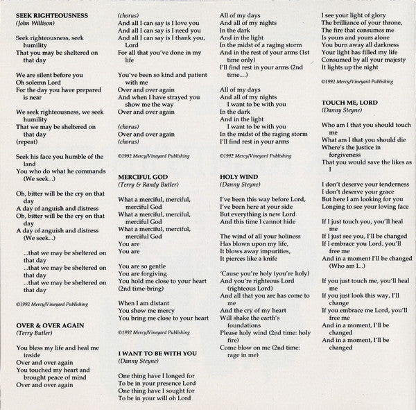 Danny Steyne, Dave Hollen : Seek Righteousness (CD, Album)