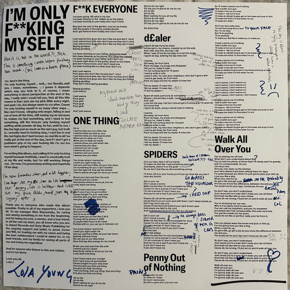 Lola Young : I'm Only F**king Myself (LP, Album, Blu)
