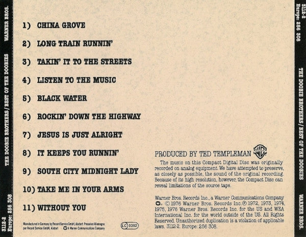 The Doobie Brothers : Best Of The Doobies (CD, Comp, RE)