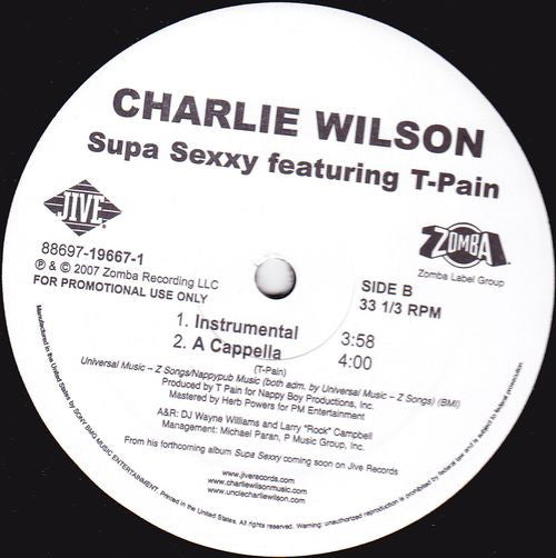 Charlie Wilson Featuring T-Pain - Supa Sexxy (12") (VG+) - Endless Media