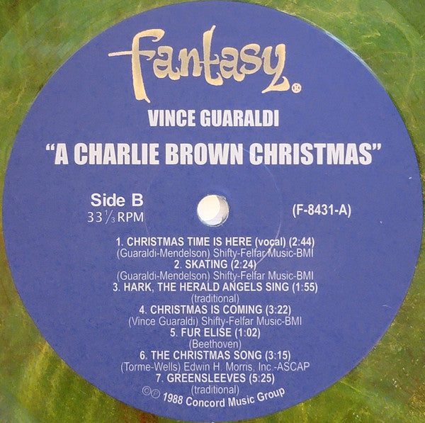 Vince Guaraldi Trio : A Charlie Brown Christmas (Original Sound Track Recording Of The CBS Television Special) (LP, Ltd, RE, Gre)