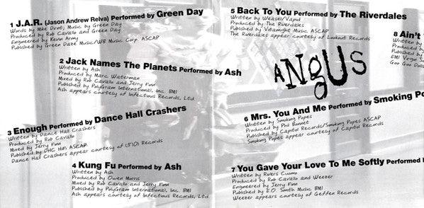 Various : Music From The Motion Picture Angus (CD, Comp, Club)