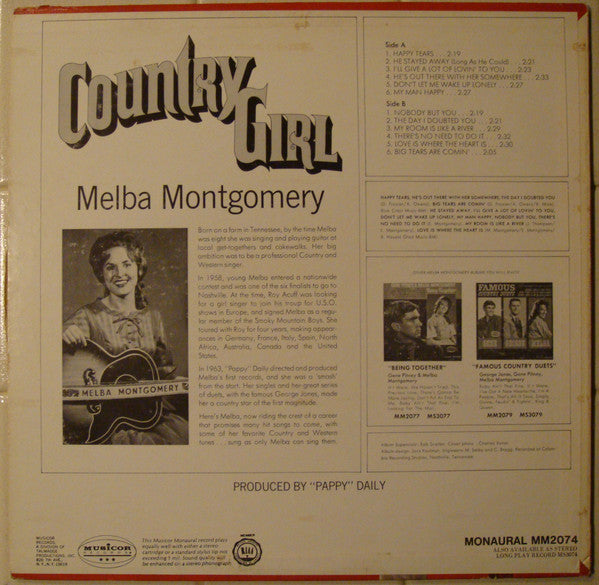Melba Montgomery : Country Girl (LP, Mono)