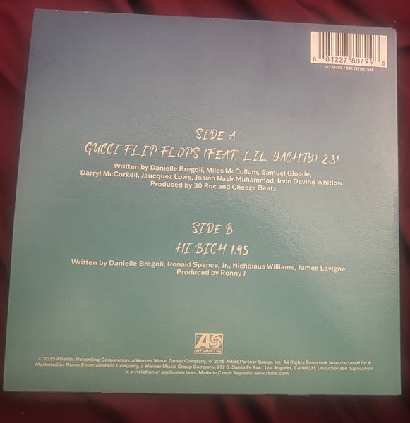 Bhad Bhabie : Gucci Flip Flops (7", Single, Ltd, Lig)