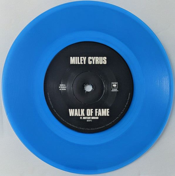 Miley Cyrus : Walk Of Fame / Reborn (7", Single, Ltd, Blu)