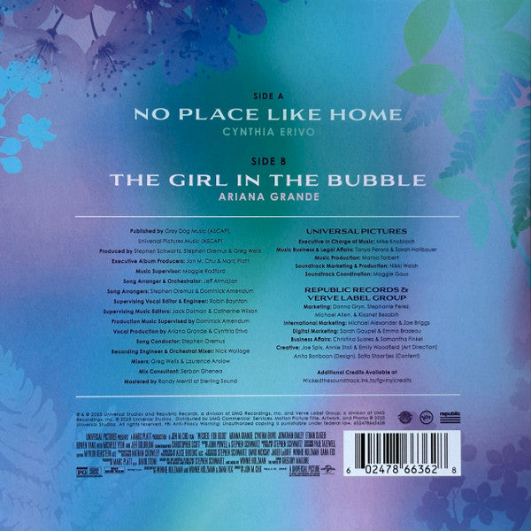 Cynthia Erivo / Ariana Grande : No Place Like Home / The Girl In The Bubble (7", Single, Ltd, Tra)