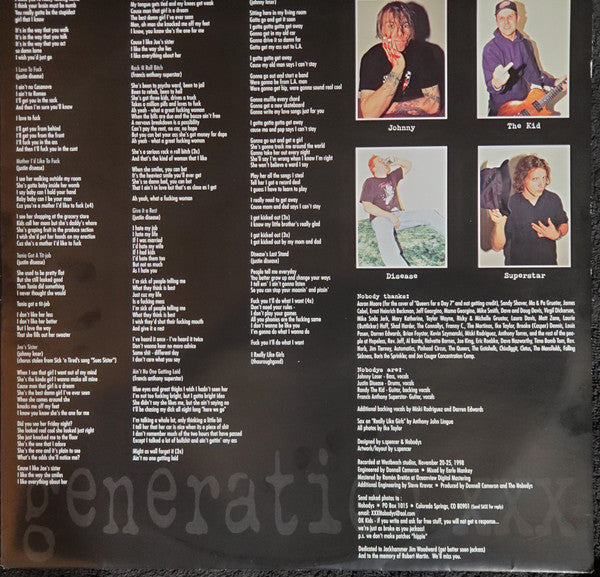 Nobodys : Generation XXX (CD, Album)