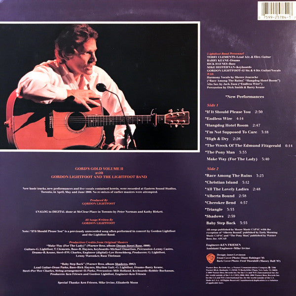 Gordon Lightfoot : Gord's Gold, Volume II (LP, Album, All)