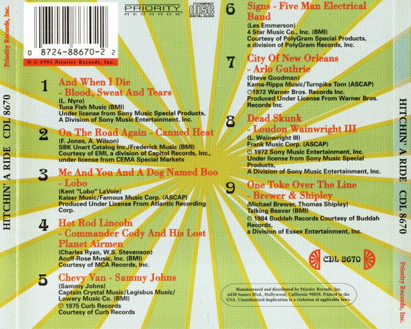 Various : 70's Greatest Rock Hits Volume 10 Hitchin' A Ride (CD, Comp, RE, RP, EMI)