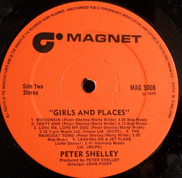 Peter Shelley : Girls And Places (LP, Album)