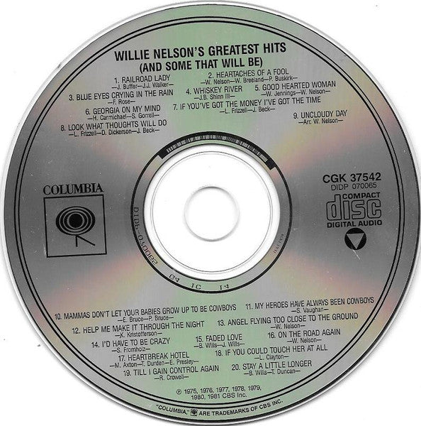 Willie Nelson : Greatest Hits (And Some That Will Be) (CD, Comp, Club, RE)
