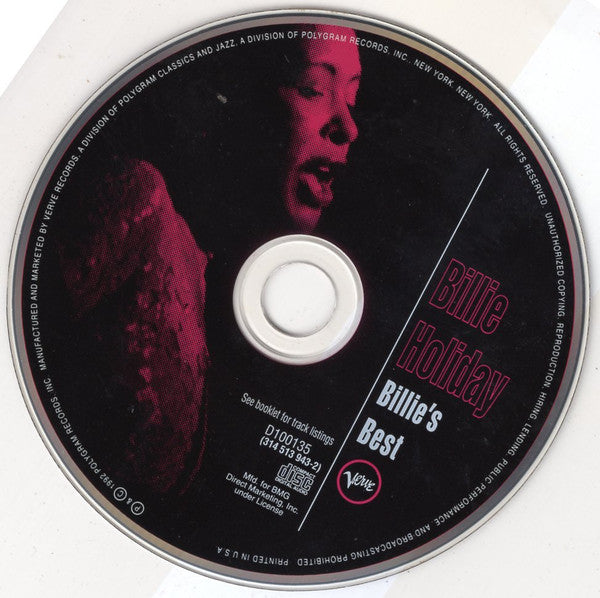 Billie Holiday : Billie's Best (CD, Comp, Club, RM, RP, BMG)