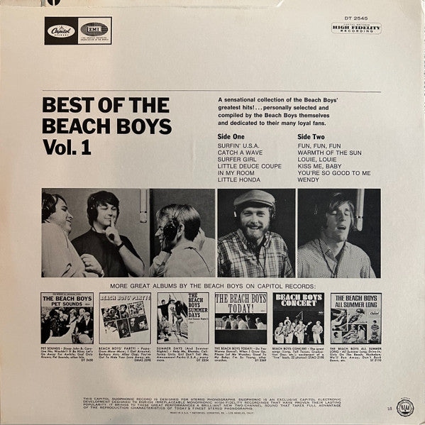 The Beach Boys : Best Of The Beach Boys (LP, Comp, RE, Los)