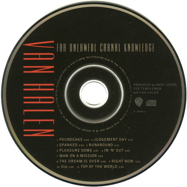 Van Halen : For Unlawful Carnal Knowledge (CD, Album, RP, Cin)