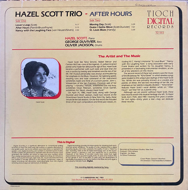 Hazel Scott Trio - After Hours (LP) (VG+) - Endless Media