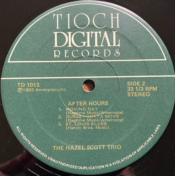 Hazel Scott Trio - After Hours (LP) (VG+) - Endless Media