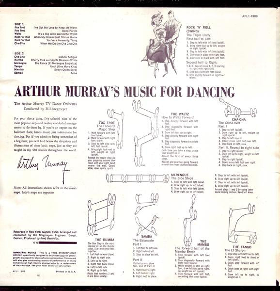 The Arthur Murray TV Dance Orchestra : Music For Dancing (LP, RE)