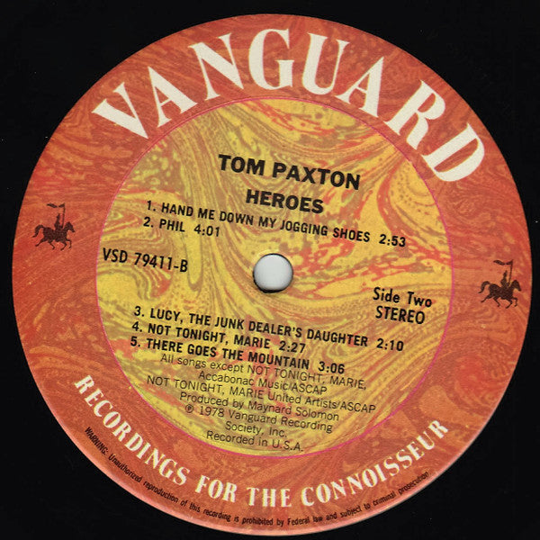 Tom Paxton : Heroes (LP, Album)