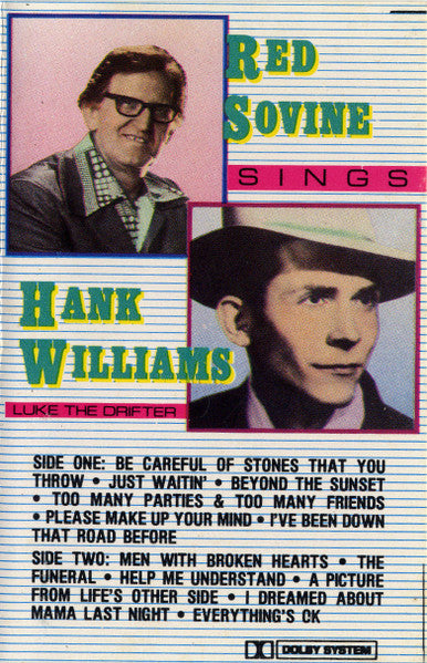 Red Sovine : Red Sovine Sings Hank Williams (Cass, Album, Dol)