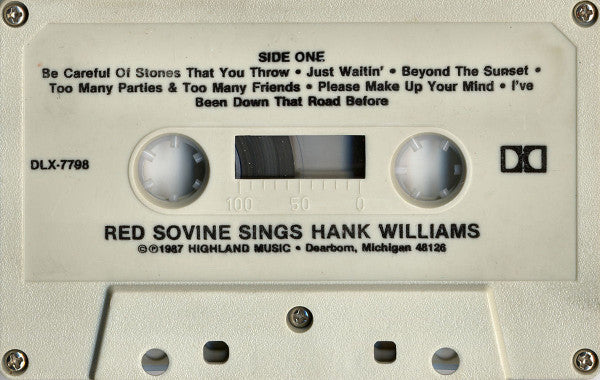 Red Sovine : Red Sovine Sings Hank Williams (Cass, Album, Dol)