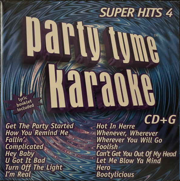 Unknown Artist : Party Tyme Karaoke - Super Hits 4 (CD+G, Album)