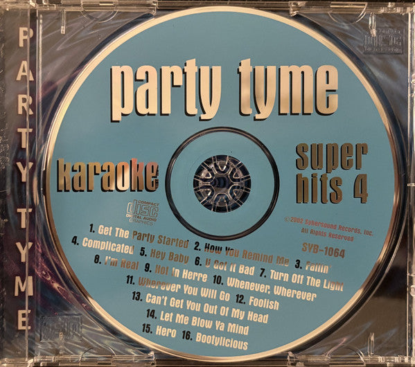Unknown Artist : Party Tyme Karaoke - Super Hits 4 (CD+G, Album)