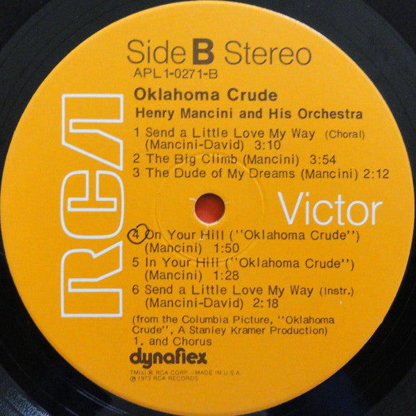 Henry Mancini - Oklahoma Crude  (Music From The Film Score) (LP) (VG) - Endless Media