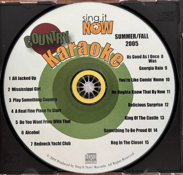 Various : Sing It Now! Summer/Fall 2005 - Country Hits (CD, Comp)