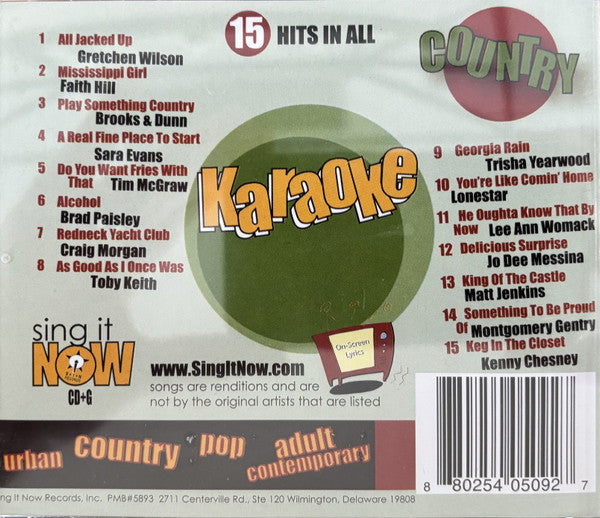 Various : Sing It Now! Summer/Fall 2005 - Country Hits (CD, Comp)