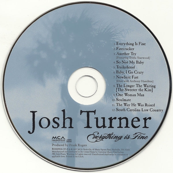 Josh Turner (2) : Everything Is Fine (CD, Album)