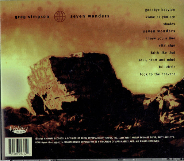 Greg Simpson (2) : Seven Wonders (CD, Album)